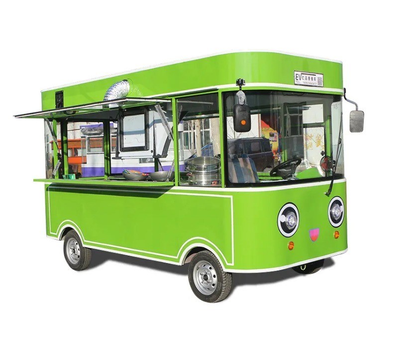 Carrozze di fast food all'aperto Crepe Food Truck con snack Cucina mobile attrezzature da cucina