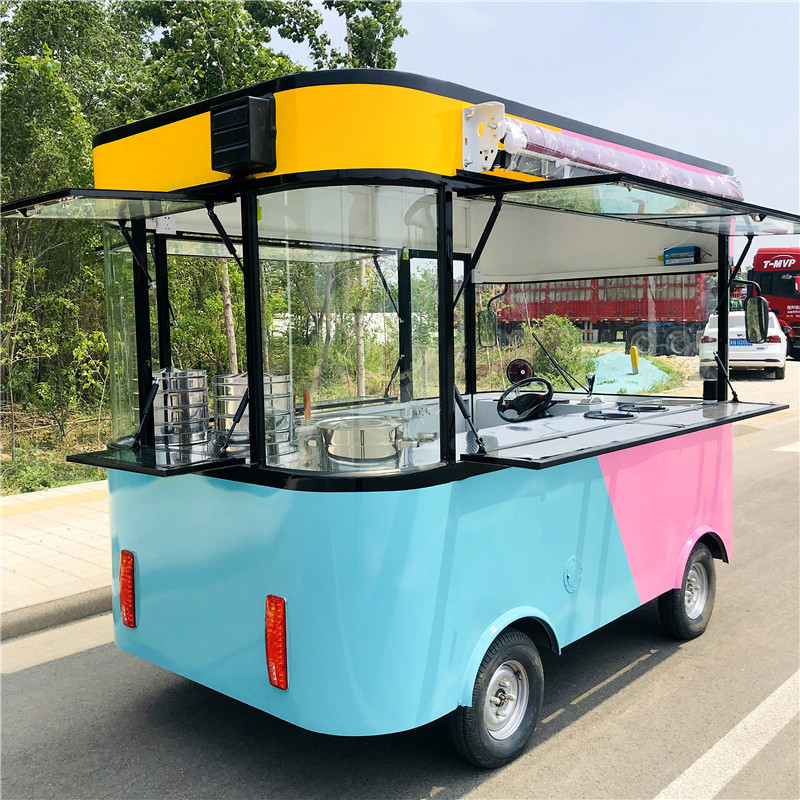 Camionetto alimentare a motore esterno furgone cucina stile quadrato gelato elettrico auto 4x2
