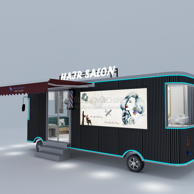 Negozio mobile multifunzionale personalizzato Barbiere Auto Food Truck con materia prima di soia