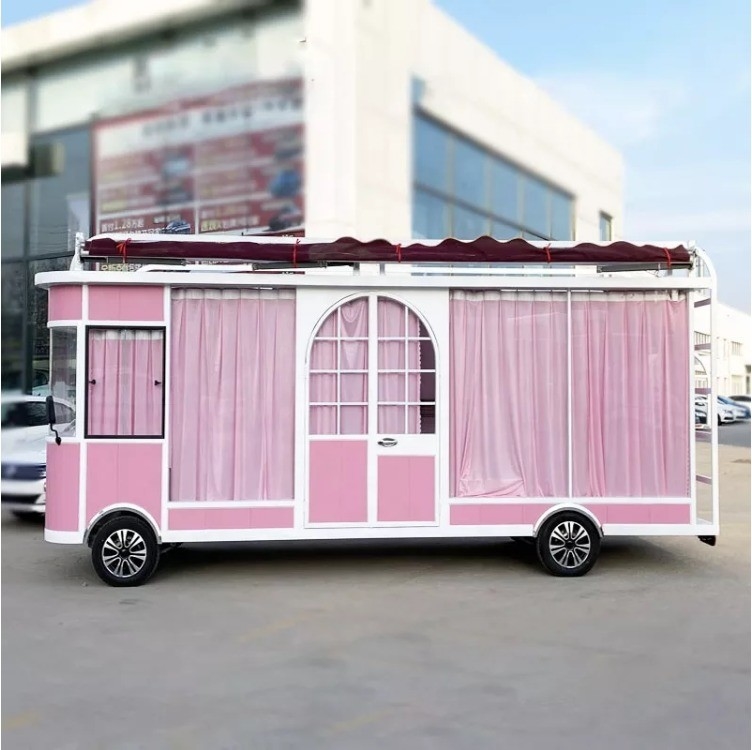 Electric Mobile Hair Salon Barber Shop Dresser Van Truck Trailer Boutique Cart per 1000kg