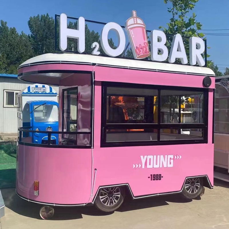 110v/220v Voltaggio 2022 Mobile Food Snack Ice Cream Cold Drink Coffee Milky Tea Van Truck Trailer Boutique