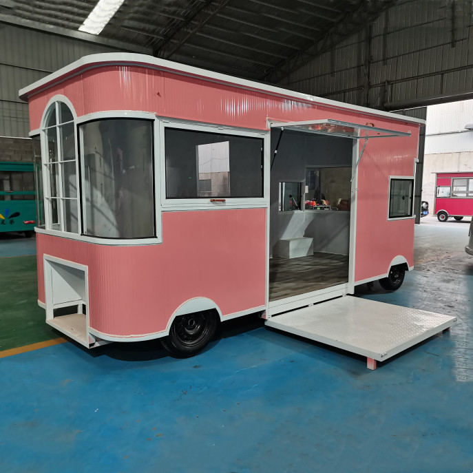 Multifunzionale elettrico mobile vendita di merci boutique negozio di cibo snack carrello