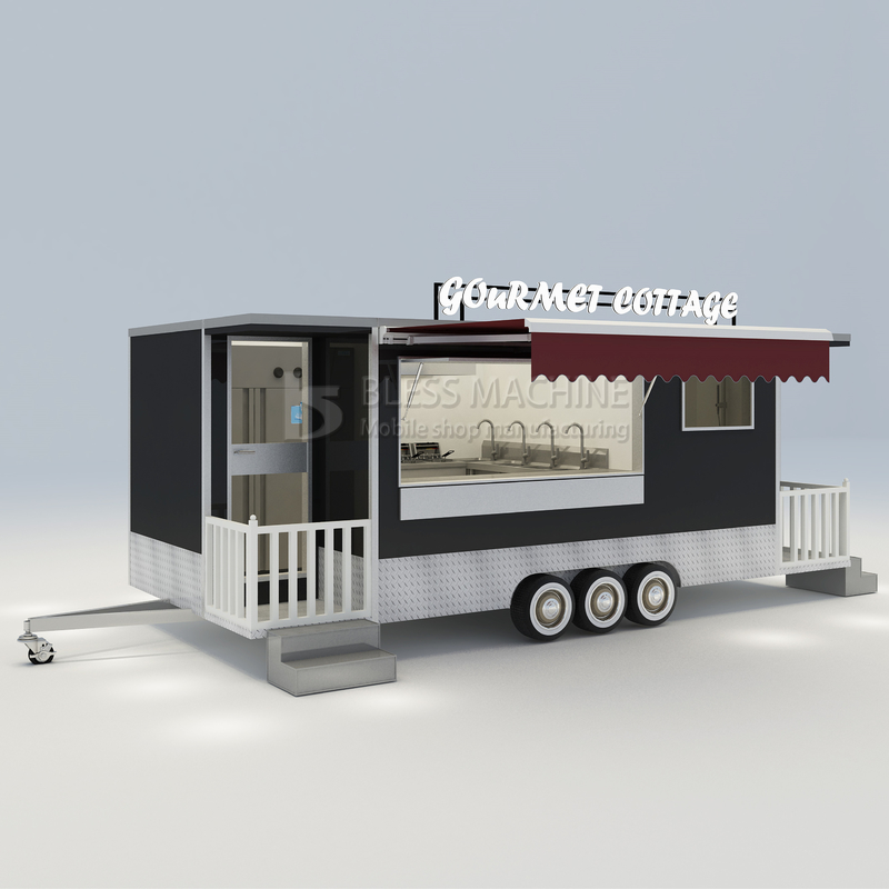 Casa mobile convenientemente attrezzata Cottage Food Snack Tow Trailer con bagno e letto