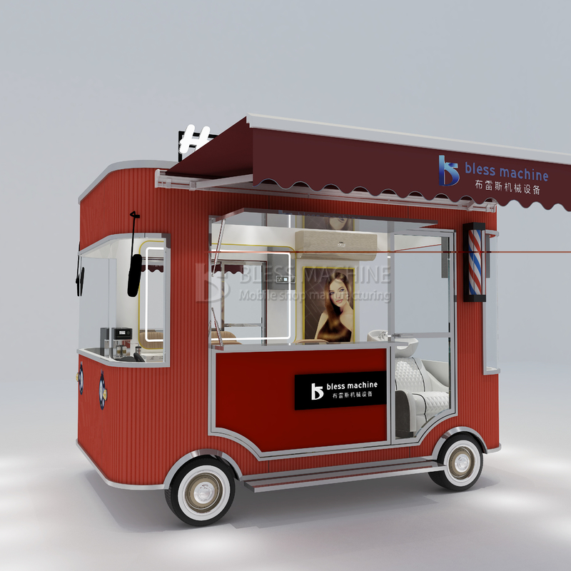 1000 kg taglio di capelli elettrico mobile rasatura stile perma salone barbiere negozio furgone autocarro rimorchio