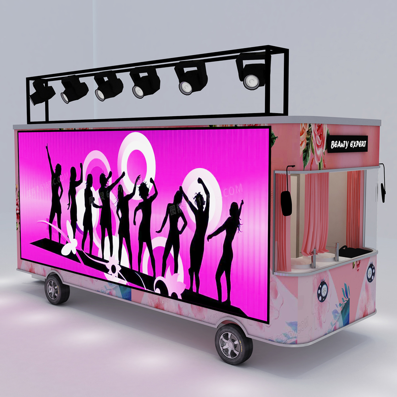 Outlet Electric Mobile T-show Abbigliamento Calzature Borsa Sciarpa trucco Modellazione Van Truck Trailer