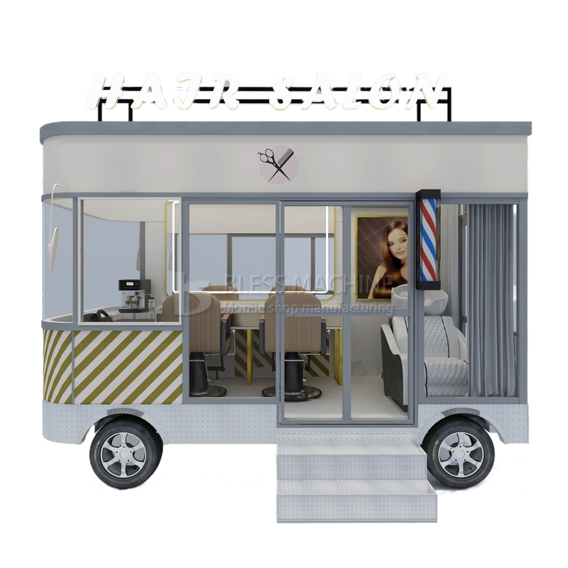 Salone di taglio dei capelli elettrico mobile per il commercio al dettaglio e la trasformazione degli ortaggi