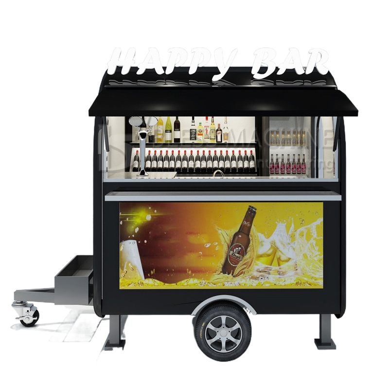 2022 Electric Mobile Iced Fresh Beer Wine Cocktail Drink Bar Van Trailer per i clienti