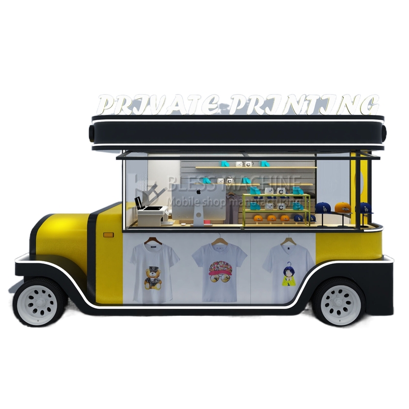 2022 Mobile T-shirt Hat Cup Hot Stamping e Stampa Shop Truck Trailer per la stampa