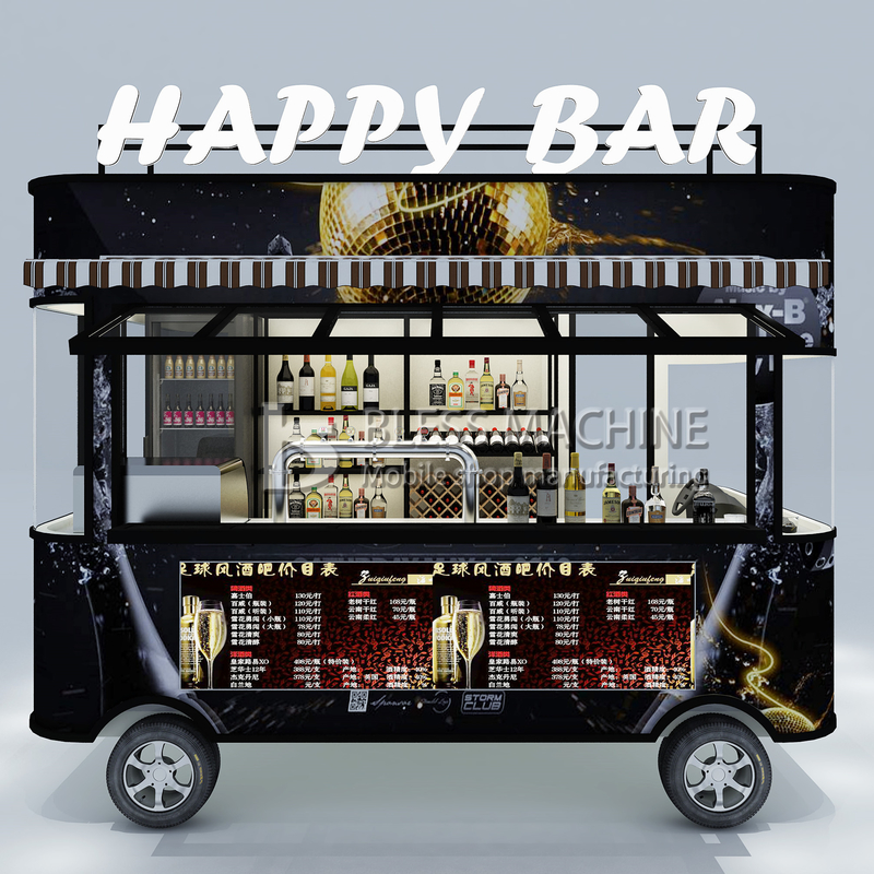 110v/220v Electric Mobile Wine Cocktail Drink Bar Van Truck Trailer Cart per le aziende agricole 2022