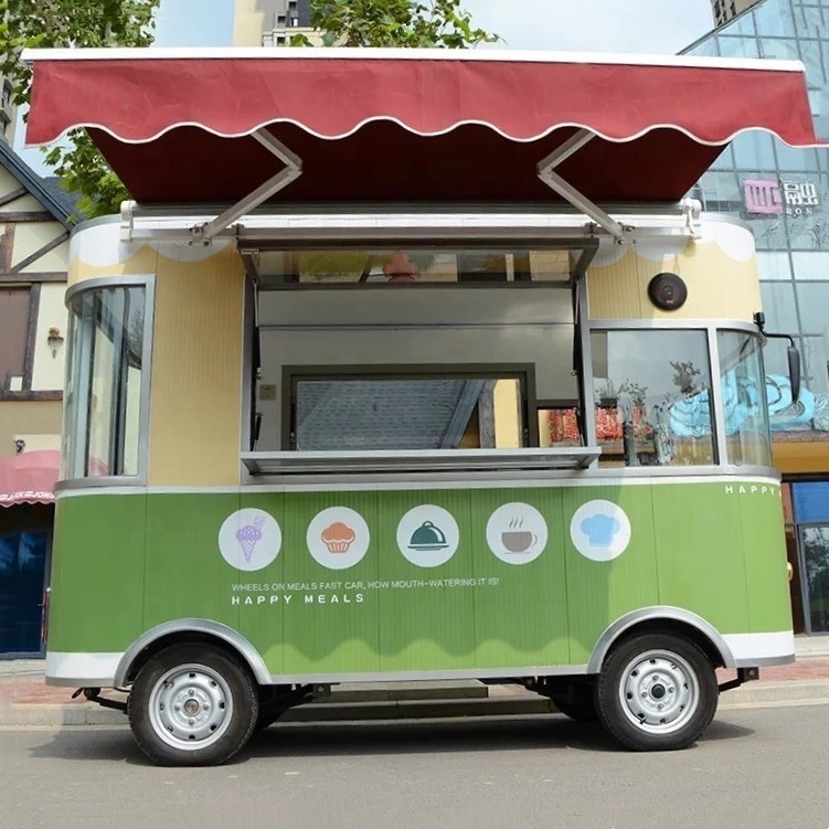Camionetto mobile elettrico per snack e bevande di ristorazione