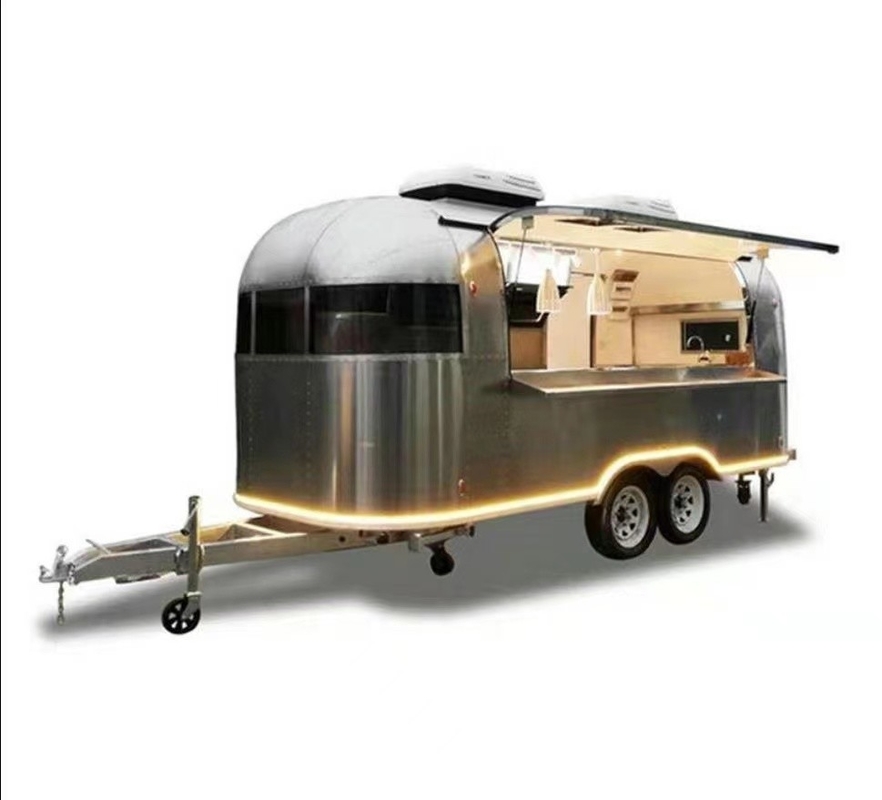 Acciaio inossidabile Fast food snack bevande birra bevanda gelato caffè latte tè trailer bar cart